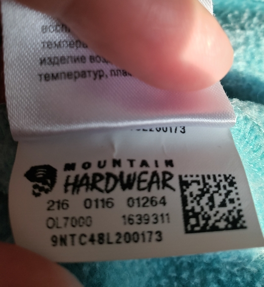 Mountain Hardwear fleece heathered blue hoodie sz small - Picture 8 of 9